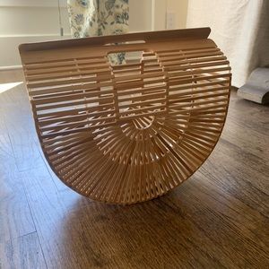 Bamboo half moon purse